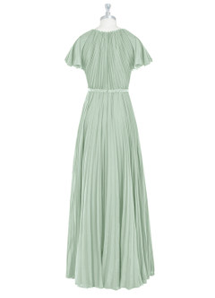 Azazie Kara Modest Bridesmaid Dresses A-Line Pleated Chiffon Floor-Length Dress image7