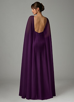 Azazie Stefania Robes de demoiselle d'honneur Robe Trapèze en Satin extensible Grain De Raisin image4