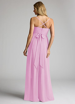 Azazie Llana Maternity Bridesmaid Dresses A-Line Chiffon Floor-Length Dress image2