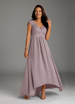 Azazie Irmeli Mother of the Bride Dresses Dusk A-Line Lace Chiffon Dress image1