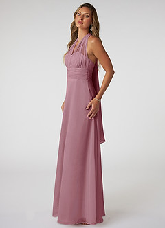 Azazie Fifi Bridesmaid Dresses Vintage Mauve A-Line Strapless Chiffon Convertible Dress image5