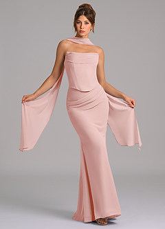 Azazie Sorrel Suknie dla druhen Syrena Gorset Szyfon Do ziemi Sukienka image1