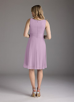 Azazie Sunny Final Sale Wisteria A-Line Pleated Mesh Dress image6