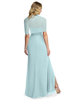 Azazie Zia Brautjungfernkleider Wandelbar Etui Seitliche Cut-Outs Chiffon Kleid Nebel image5