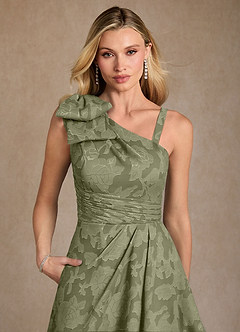 Azazie Easton Kleider für die Brautmutter Ballkleid One-Shoulder Blumen-Burnout Kleid Pistazie image4