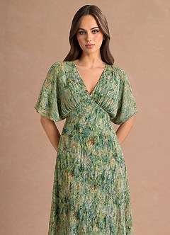 Fleurine Green Floral Maxi Dress image5