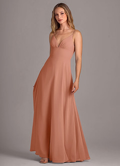 Azazie Amina Bridesmaid Dresses MAI TAI A-Line Chiffon Dress image3