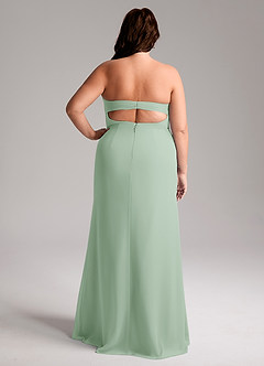 Azazie Leonis Bridesmaid Dresses Agave Sheath Strapless Chiffon Convertible Dress image10