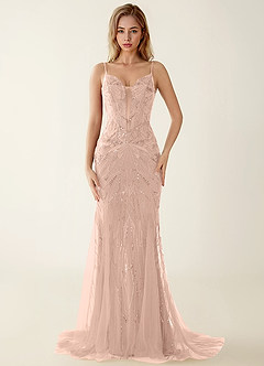Lennonsen Pink Beading Sequin Embroidery Tulle Prom Dress image3