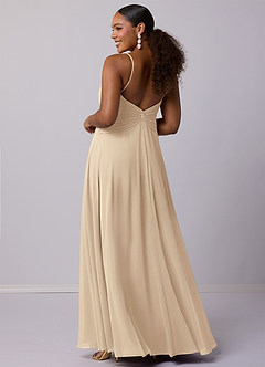 Barbie ♥ Azazie Bridesmaid Dresses Champagne A-Line Chiffon Dress image8