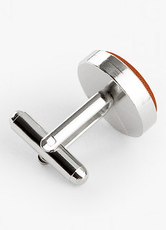 front Rounded Matte Satin Cuff Links