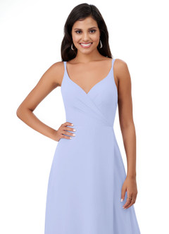 Azazie Lennon Brautjungfernkleider A-Linie Spitze Chiffon Kleid Lavendel image6