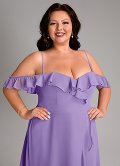 Azazie Lyra Bridesmaid Dresses Tahiti A-Line Chiffon Convertible Dress image17