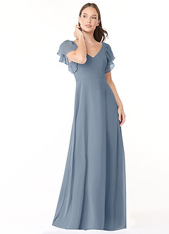 Azazie Syenna Bridesmaid Dresses Twilight A-Line Ruched Chiffon Dress image1