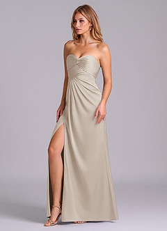 Azazie Sabrine Final Sale Frost A-Line Sweetheart Neckline Stretch Satin Dress image4