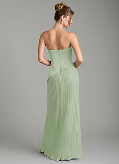 Azazie Tierney Bridesmaid Dresses Dusty Sage A-Line Strapless Chiffon Convertible Dress image13