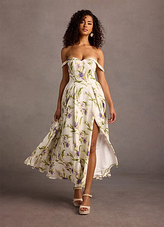 ワンピース Tulip Chiffon Long Dress beige petale Tulip Chiffon Long Dress beige petale