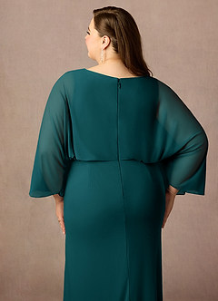 Azazie Ysabella Mère de la mariée Robes Robe Sirène en Maille Plissée Paon image11