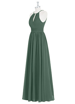 Azazie Cherish Brautjungfernkleider A-Linie Plissee Chiffon Kleid Seemoos image8