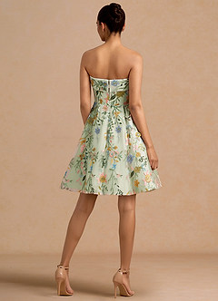 Evangeline Light Green Mini Dress image4