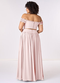Barbie ♥ Azazie Jurken voor bruidsmeisjes Converteerbaar Jurk van Chiffon met A-Lijn Off the Shoulder Blozend Roze image9