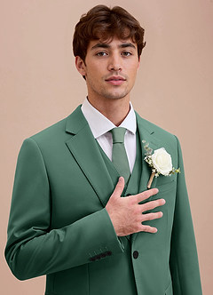 front Ethan Eucalyptus Refined Weave Suit Jacket