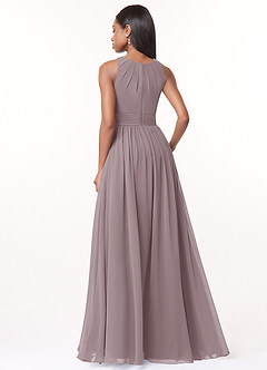 Azazie Harper Bridesmaid Dresses Dusk A-Line Pleated Chiffon Dress image2
