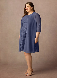 Azazie Beth Mother of the Bride Dresses Stormy A-Line Scoop Sequins Chiffon Dress image13