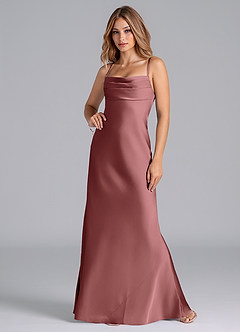 Azazie Seema Abiti da Damigella Abito Sirena in Raso Elasticizzato Corsetto Ametista image4