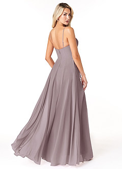 Azazie Emerald Bridesmaid Dresses Dusk A-Line Ruffled Chiffon Dress image3