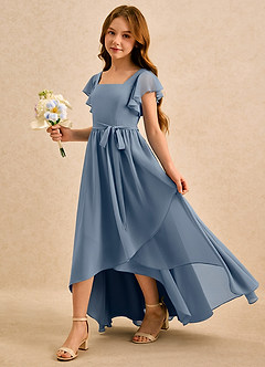 Azazie Milly Girls Formal Flower Girl Klänningar Klä A-Line i Chiffong Plisserad image6