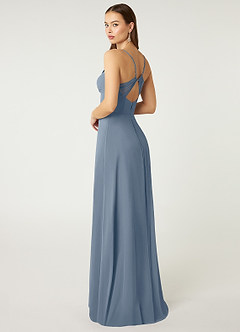 Azazie Minie Final Sale Twilight A-Line Bow Chiffon Dress image5