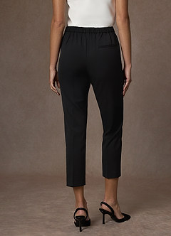 front Charlotte Noir Ensemble pantalon en tissu raffiné