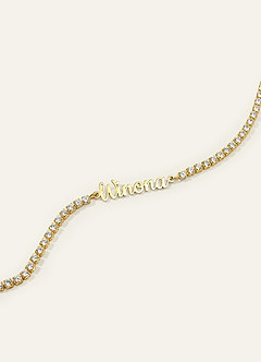 front Bransoletka tenisowa z kryształkami i imieniem