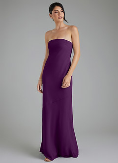Azazie Annalise Bridesmaid Dresses Grape Mermaid Chiffon Dress image10