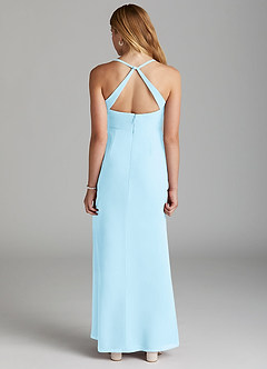 Azazie Becca Junior Sky Blue Mermaid Chiffon Dress image4