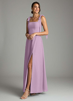 Azazie Debra Bridesmaid Dresses Wisteria A-Line with Pockets Chiffon Convertible Dress image8