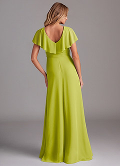 Azazie Lainey Brautjungfernkleider A-Linie mit Taschen Chiffon Kleid Zitronengras image7