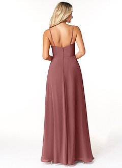 Azazie Moira Bridesmaid Dresses Amethyst A-Line Scoop Chiffon Dress image2