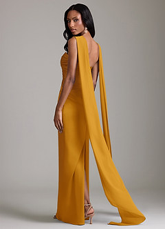 Azazie Sonora Suknie dla druhen Osłona Bez ramiączek Satyna elastyczna Do ziemi Sukienka image2