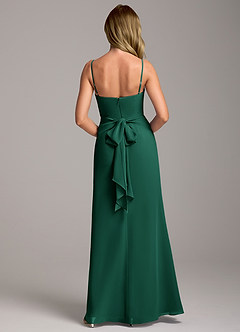 Azazie Tahlia Brautjungfernkleider A-Linie Gürtel/Schärpe Chiffon Kleid Smaragd image6