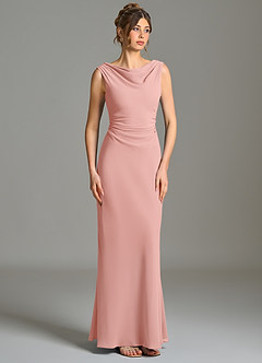 Azazie Kieryn Bridesmaid Dresses Rosette Mermaid Pleated Chiffon Dress image5