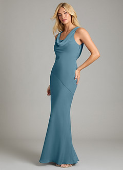 Azazie Rylina Bridesmaid Dresses Bermuda Mermaid Pleated Chiffon Dress image4