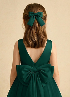 front Girls Matte Satin Bow Hair Clip