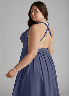 Azazie Ashia Final Sale Stormy A-Line Pleated Chiffon Dress image8