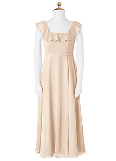 Azazie Jinny Junior Amethyst A-Line Ruched Chiffon Dress image4