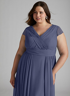 Azazie Organa Bridesmaid Dresses Stormy A-Line Pleated Chiffon Dress image11