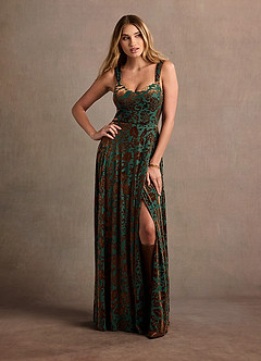 Helena Teal Multi Maxi Dress image2