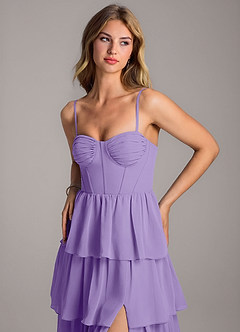 Azazie Alanna Bridesmaid Dresses Tahiti A-Line Sweetheart Neckline Chiffon Dress image2