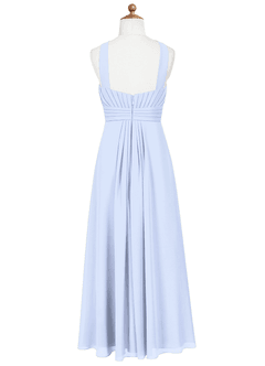 Azazie Anthea Junior Ice Pleated Chiffon Dress image7